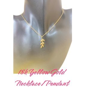 18K Yellow Gold Necklace/Pendant